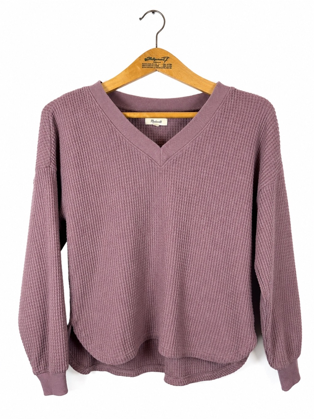 Madewell Waffle Knit‎ Sweater Small Clean Girl 90s Minimalist Cozy Comfy Warm